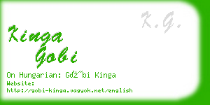 kinga gobi business card